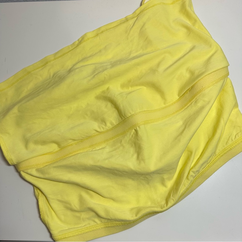 Pact Yellow Bandeau Tube Top Bralette with Removable/ Adjustable Straps Sz Large - Picture 4 of 4